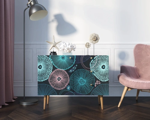 Изготовленная мебель на заказ - комод три ящика и дверка "Berber" (Принт-32) создаст неповторимую тмосферу в Вашей комнате. Каталог мебели из России - AdtPro. Id-3