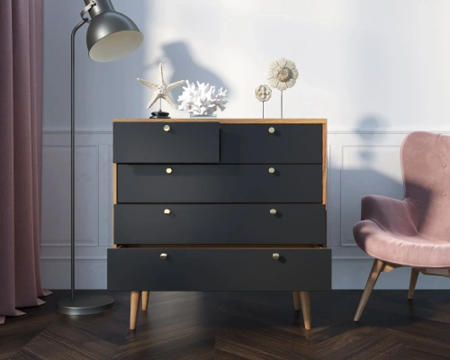 Комод пять ящиков "Berber" (Принт-33) идеальное решение для тех, кто хочет привнести особый шарм в свой интерьер. Каталог мебели из России - AdtPro. Id-1