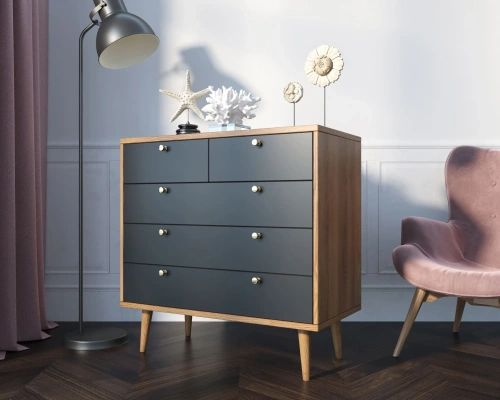 Ваш интерьер украсит оригинальный комод пять ящиков "Berber" (Принт-33).  Каталог мебели из России - AdtPro. Id-2