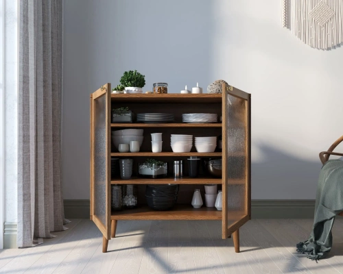 Купите мебель для Вашего интерьера - буфет с дверками малый для посуды в гостиную "Berber" (Принт-31). Каталог мебели из России - AdtPro. Id-1