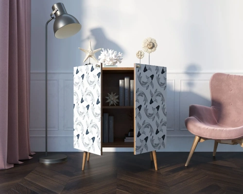 Ваш интерьер украсит оригинальный комод две дверки малый "Berber" (Принт-36).  Каталог мебели из России - AdtPro. Id-1