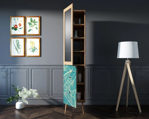 У нас вы можете заказать буфет узкий для хранения столовой посуды "Berber" (Принт-41), который дополнит дизайн интнрьера вашей комнаты. Каталог мебели из России - AdtPro. Id-1