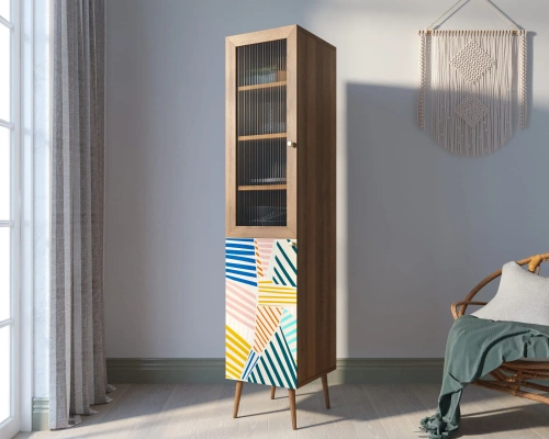 Предлагаем купить буфет узкий для посуды в гостиную "Berber" (Принт-42) с помощью которого Вы сможете сделать интерьер помещения стильным и современным, мебель которая подчеркнёт особенности задуманные дизайнером интерьера. Каталог мебели из России - AdtP