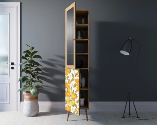 У нас вы можете заказать буфет узкий напольный для посуды "Berber" (Принт-47), который дополнит дизайн интнрьера вашей комнаты. Каталог мебели из России - AdtPro. Id-1