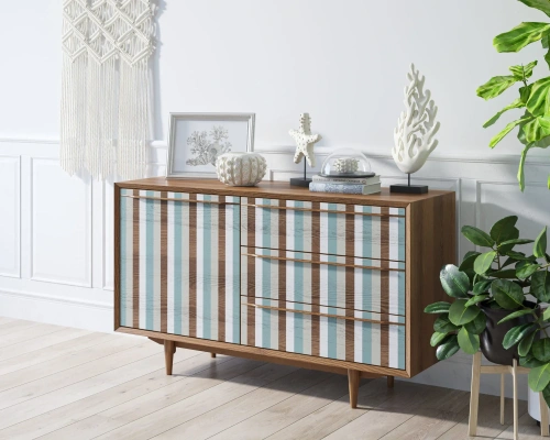 У нас вы можете заказать удлинённый комод с ящиками и дверкой "Bruni print 1" (Принт-1). Цвет орех, который дополнит дизайн интнрьера вашей комнаты. Каталог мебели из России - AdtPro. Id-2