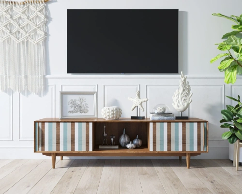 Ваш интерьер украсит оригинальный консоль в скандинавском стиле  под тв "Bruni print 1" (Принт-1). Цвет орех.  Каталог мебели из России - AdtPro. Id-3