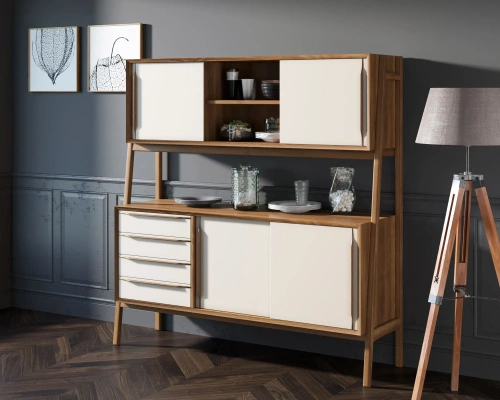 Предлагаем купить буфет широкий напольный для посуды "Bruni white" цвет орех с помощью которого Вы сможете сделать интерьер помещения стильным и современным, мебель которая подчеркнёт особенности задуманные дизайнером интерьера. Каталог мебели из России -
