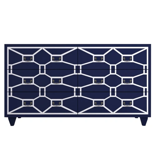 Купите современный длинный синий комод 6 ящиков "Emerald". Цвет синий и Ваш интерьер несомненно преобразиться, поскольку над изготовленной в ручную мебелью работали лучшие дизайнеры мебели. Каталог мебели из России - AdtPro. Id-2