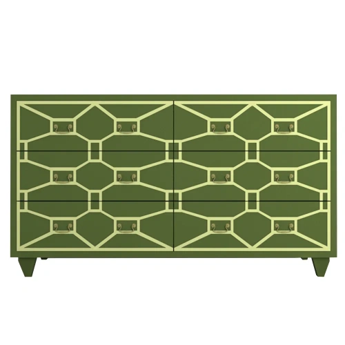 У нас вы можете заказать длинный зеленый комод 6 ящиков "Emerald". Цвет зеленый, который дополнит дизайн интнрьера вашей комнаты. Каталог мебели из России - AdtPro. Id-2