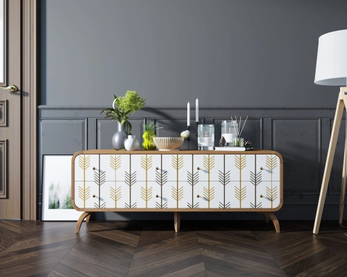 Длинный низкий комод c ом "Ellipse print" (Принт-2). Цвет орех идеальное решение для тех, кто хочет привнести особый шарм в свой интерьер. Каталог мебели из России - AdtPro. Id-3