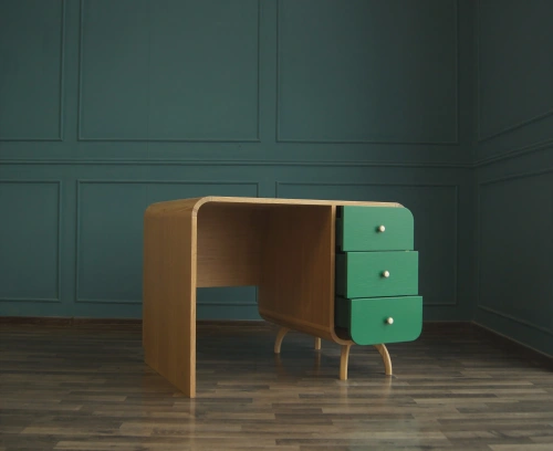 Ваш интерьер украсит оригинальный Письменный стол с тумбой с выдвижными ящиками "Ellipse" цвет зеленый.  Каталог мебели из России - AdtPro. Id-1
