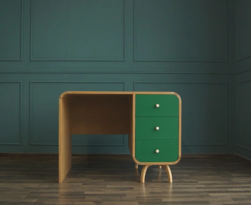 Атмосфера в комнате станет приятнее, а дизайн жилища неповторимым если Вы закажете Письменный стол с тумбой с выдвижными ящиками "Ellipse" цвет зеленый. Каталог мебели из России - AdtPro. Id-2