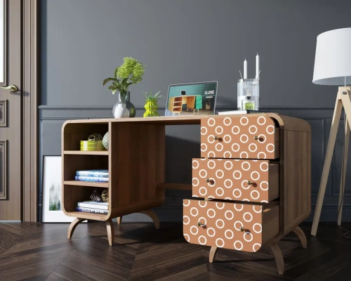  Купить рабочий стол в скандинавском стиле  Ellipse print производство Этажерка. Каталог мебели из России - AdtPro. Id-1