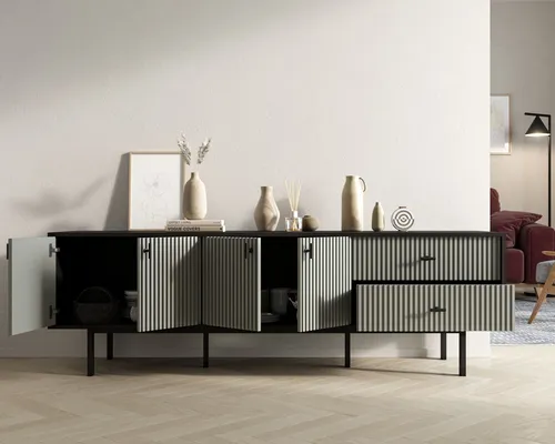  Купить комод с четырьмя дверками и двумя ящиками  Emerson производство Этажерка. Каталог мебели из России - AdtPro. Id-0