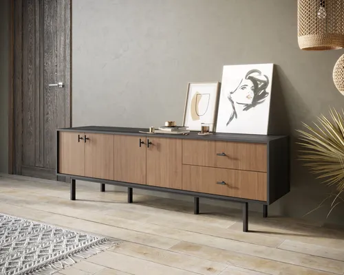  Купить комод с четырьмя дверками и двумя ящиками  Emerson производство Этажерка. Каталог мебели из России - AdtPro. Id-2