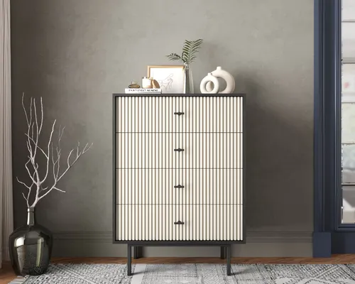  Вы можете заказать комод вертикальный с четырьмя ящиками  Emerson производство Этажерка. Каталог мебели из России - AdtPro. Id-3