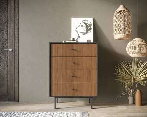  Мебель для Вашего интерьера - комод вертикальный с четырьмя ящиками  Emerson производство Этажерка. Каталог мебели из России - AdtPro. Id-3