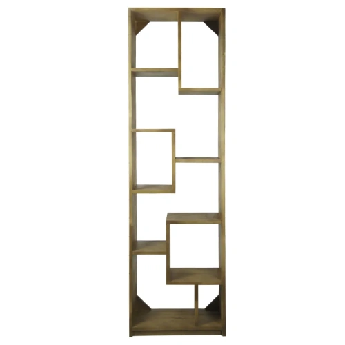 Изготовленная мебель на заказ - узкий стеллаж в стиле лофт из массива для книг "Aquarelle" цвет коричневый создаст неповторимую тмосферу в Вашей комнате. Каталог мебели из России - AdtPro. Id-2