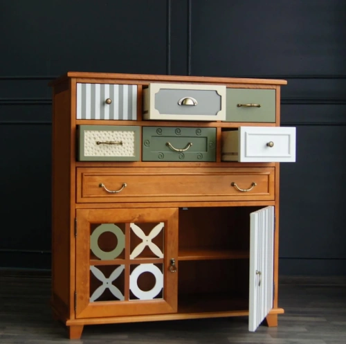 Предлагаем купить вертикальный комод 7 ящиков "Gouache green" с помощью которого Вы сможете сделать интерьер помещения стильным и современным, мебель которая подчеркнёт особенности задуманные дизайнером интерьера. Каталог мебели из России - AdtPro. Id-1