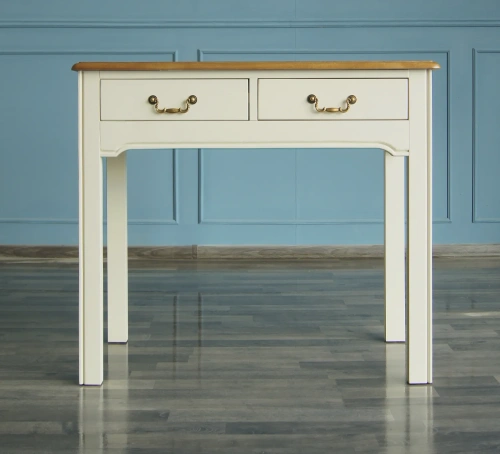 Ваш интерьер украсит оригинальный бежевая консоль с 2 ящиками "Olivia" цвет слоновая кость.  Каталог мебели из России - AdtPro. Id-0