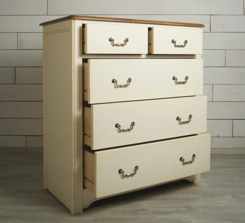 Заказать эксклюзивный слоновая кость комод на пять ящиков "Olivia" цвет слоновая кость, который станет приятным дополнением к неповторимому дизайну вашей комнаты. Каталог мебели из России - AdtPro. Id-2