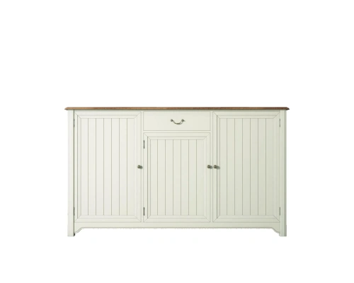 удлинённый белый комод 3 двери/1 ящик "Olivia". Цвет белый в интернет-магазине вы получаете качественную мебель с гарантией производителя. Каталог мебели из России - AdtPro. Id-1