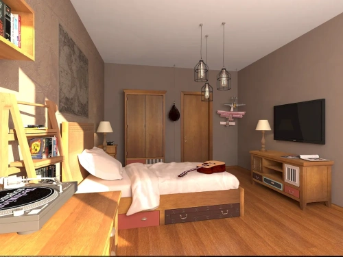 1012-gouache-odnokomnatnaya-kvartira-spalnya-i-kabinet-2