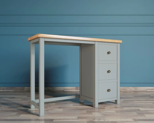 Малый рабочий стол с ящиками серый "Jules verne" цвет серый идеальное решение для тех, кто хочет привнести особый шарм в свой интерьер. Каталог мебели из России - AdtPro. Id-1