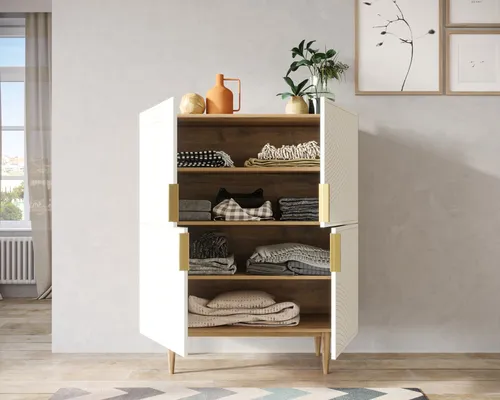  Ваш интерьер украсит большой комод с четырьмя дверками  Line производство Этажерка. Каталог мебели из России - AdtPro. Id-0