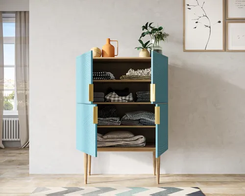  Предлагаем купить малый комод с четырьмя дверками на высоких ножках  Line производство Этажерка. Каталог мебели из России - AdtPro. Id-0