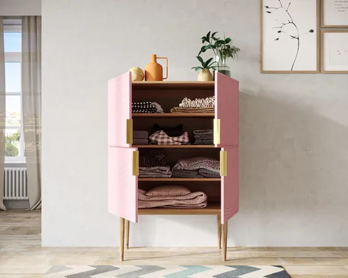  Ваш интерьер украсит малый комод с четырьмя дверками на высоких ножках  Line производство Этажерка. Каталог мебели из России - AdtPro. Id-0