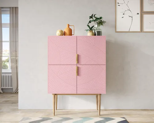  Ваш интерьер украсит малый комод с четырьмя дверками на высоких ножках  Line производство Этажерка. Каталог мебели из России - AdtPro. Id-3