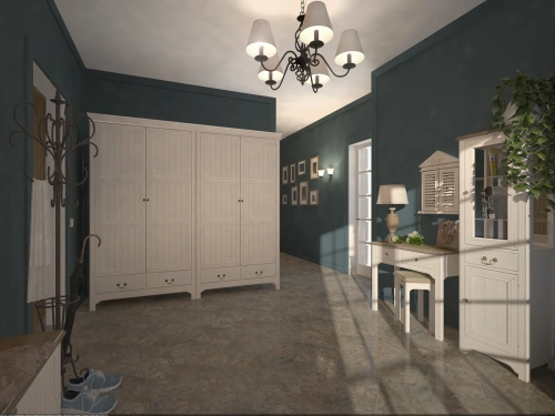 Комплект для прихожей "Оливия" в светло бежевом цвете. Шкаф-витрина, консоль и табурет