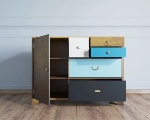 Изготовленная мебель на заказ - длинный комод малый "Aquarelle" создаст неповторимую тмосферу в Вашей комнате. Каталог мебели из России - AdtPro. Id-1