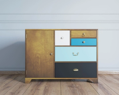 Длинный комод малый "Aquarelle" идеальное решение для тех, кто хочет привнести особый шарм в свой интерьер. Каталог мебели из России - AdtPro. Id-3