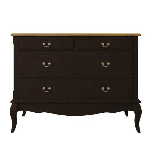 Изготовленная нами мебель на заказ - комод для белья и одежды на 4 ящика "Leontina black" цвет черный несомненно станет предметом интеьера, на который невозможно будет необратить внимание. Каталог мебели из России - AdtPro. Id-1