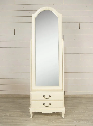 У нас вы можете заказать зеркало напольное 2 ящика "Leontina" цвет слоновая кость, который дополнит дизайн интнрьера вашей комнаты. Каталог мебели из России - AdtPro. Id-0