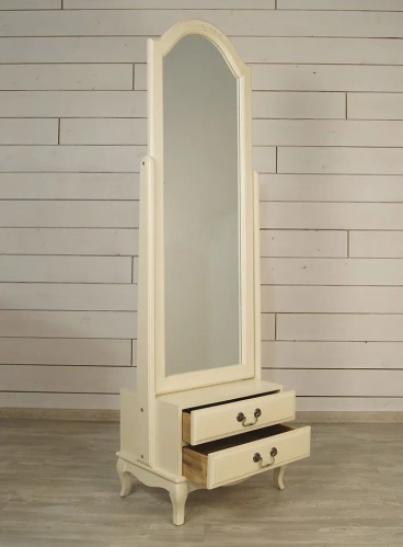 Заказанный у нас эксклюзивный зеркало напольное 2 ящика "Leontina" цвет слоновая кость позволит добавить изюминку в интерьер помещения, создать атмосферу свежести и домашнего уюта. Каталог мебели из России - AdtPro. Id-2