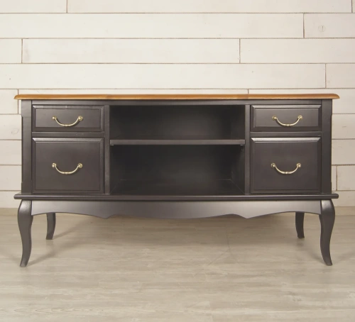 Заказать эксклюзивный длинный комод   тумбы тв "Leontina black" цвет черный, который станет приятным дополнением к неповторимому дизайну вашей комнаты. Каталог мебели из России - AdtPro. Id-0