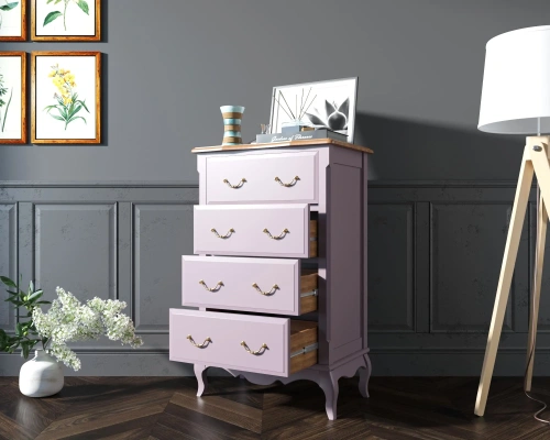 Оформляя покупку сервант комод четыре ящика для посуды "Leontina lavanda" цвет лавандовый в интернет-магазине вы получаете качественную мебель с гарантией производителя. Каталог мебели из России - AdtPro. Id-1