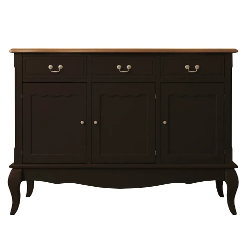 Ваш интерьер украсит оригинальный современный длинный комод 3 ящика и 3 двери "Leontina black" цвет черный.  Каталог мебели из России - AdtPro. Id-1