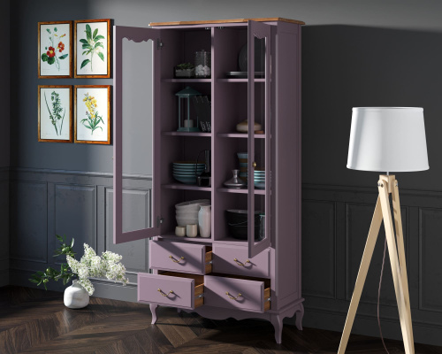  Изготовленная мебель на заказ -  создаст неповторимую тмосферу в Вашей комнате. шкаф Leontina lavanda производство Этажерка. Каталог мебели из России - AdtPro. Id-3