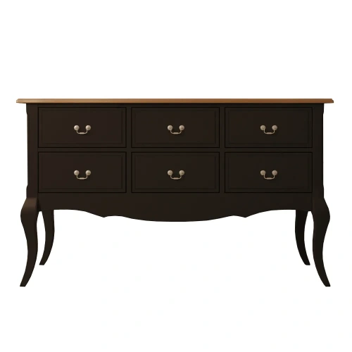 Заказанный у нас эксклюзивный консоль 6 ящиков "Leontina black" цвет черный позволит добавить изюминку в интерьер помещения, создать атмосферу свежести и домашнего уюта. Каталог мебели из России - AdtPro. Id-1