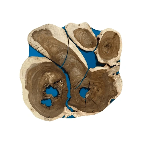  журнальный стол "creation" из спила вяза с эпоксидной смолой. коллекция   Каталог мебели из России - AdtPro Id-1