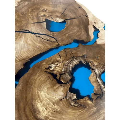  журнальный стол "creation" из спила вяза с эпоксидной смолой. коллекция   Каталог мебели из России - AdtPro Id-2