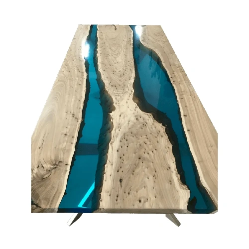  обеденный стол река из слэба карагача  Каталог мебели из России - AdtPro Id-1