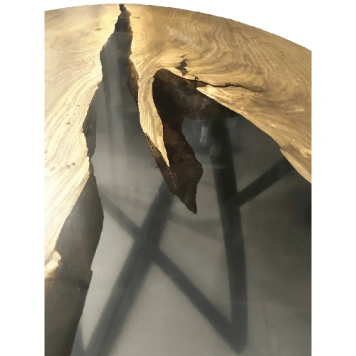  обеденный круглый стол из карагача и смолы  Каталог мебели из России - AdtPro Id-1