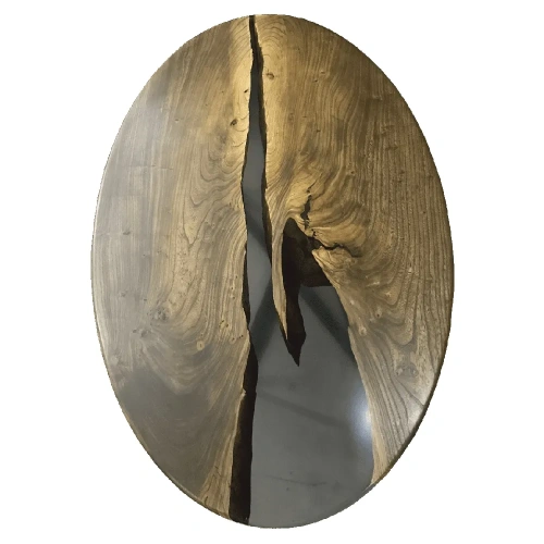  обеденный круглый стол из карагача и смолы  Каталог мебели из России - AdtPro Id-2