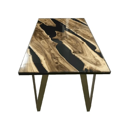  обеденный стол из карагача и эпоксидной смолы  Каталог мебели из России - AdtPro Id-1