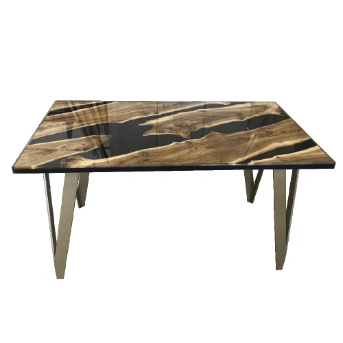  обеденный стол из карагача и эпоксидной смолы  Каталог мебели из России - AdtPro Id-2